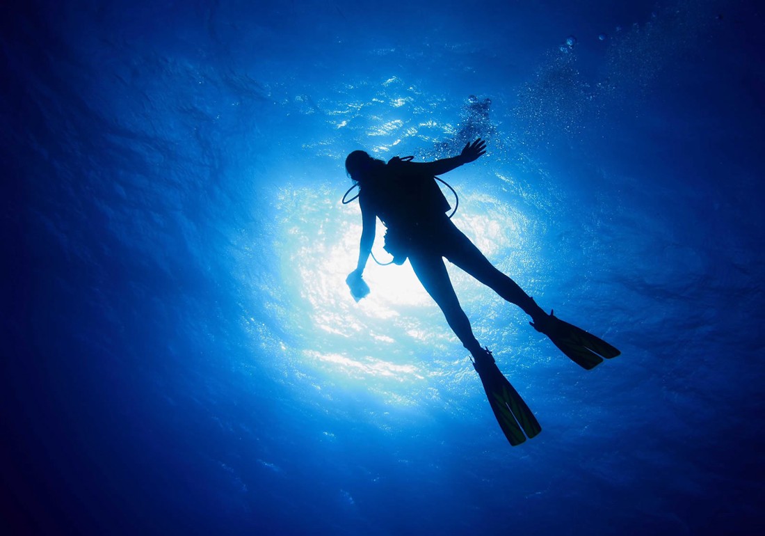 Ronilac pokušava izbjeći diver's mouth syndrome.