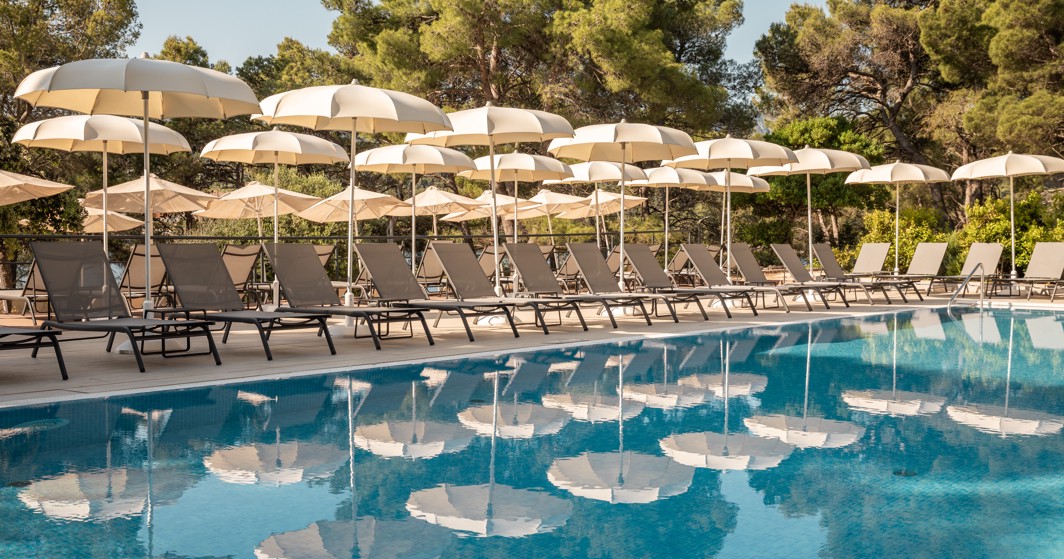 Outdoor pool at the Aminess Younique Senses resort in Hvar
