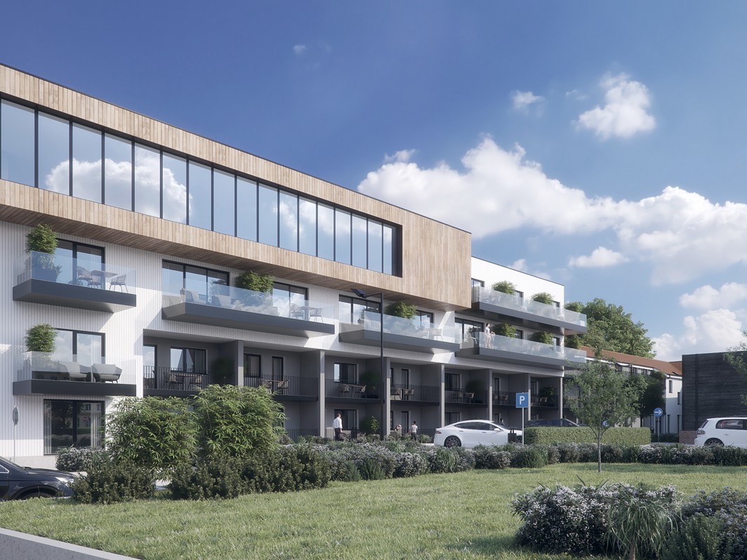 Aussenansicht des Aminess Hotels mit moderner Fassade und grossen Terrassen