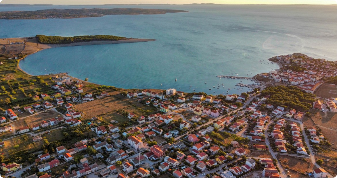 Panoramic view of Pag