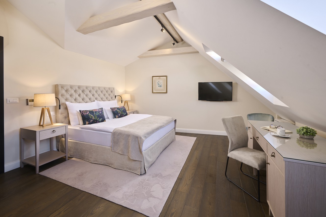 Comfort attic room at Aminess Florian Godler Hotel.