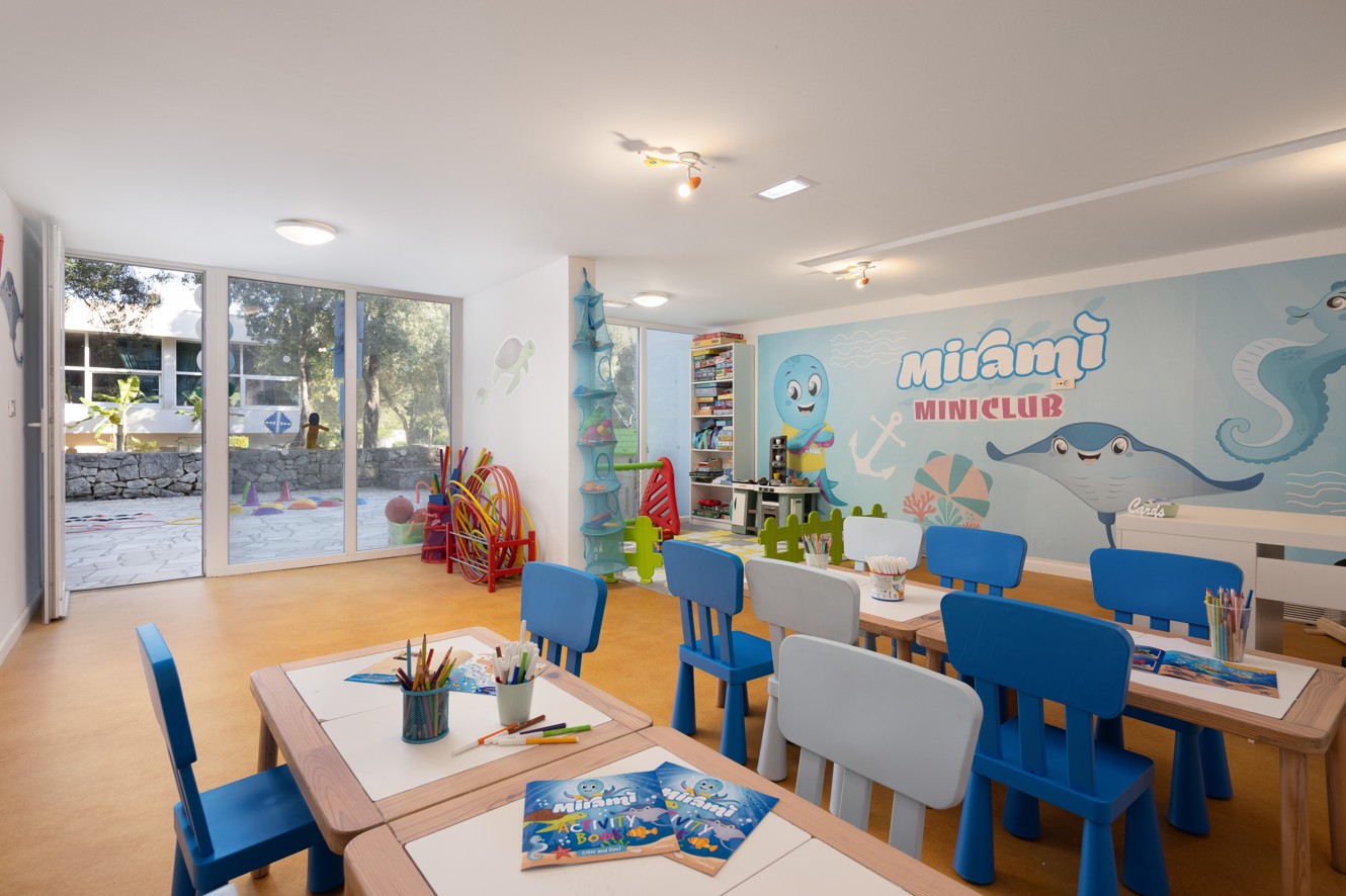 Mini klub hotela Aminess Vival Port Resort s prostorom za dječje aktivnosti.