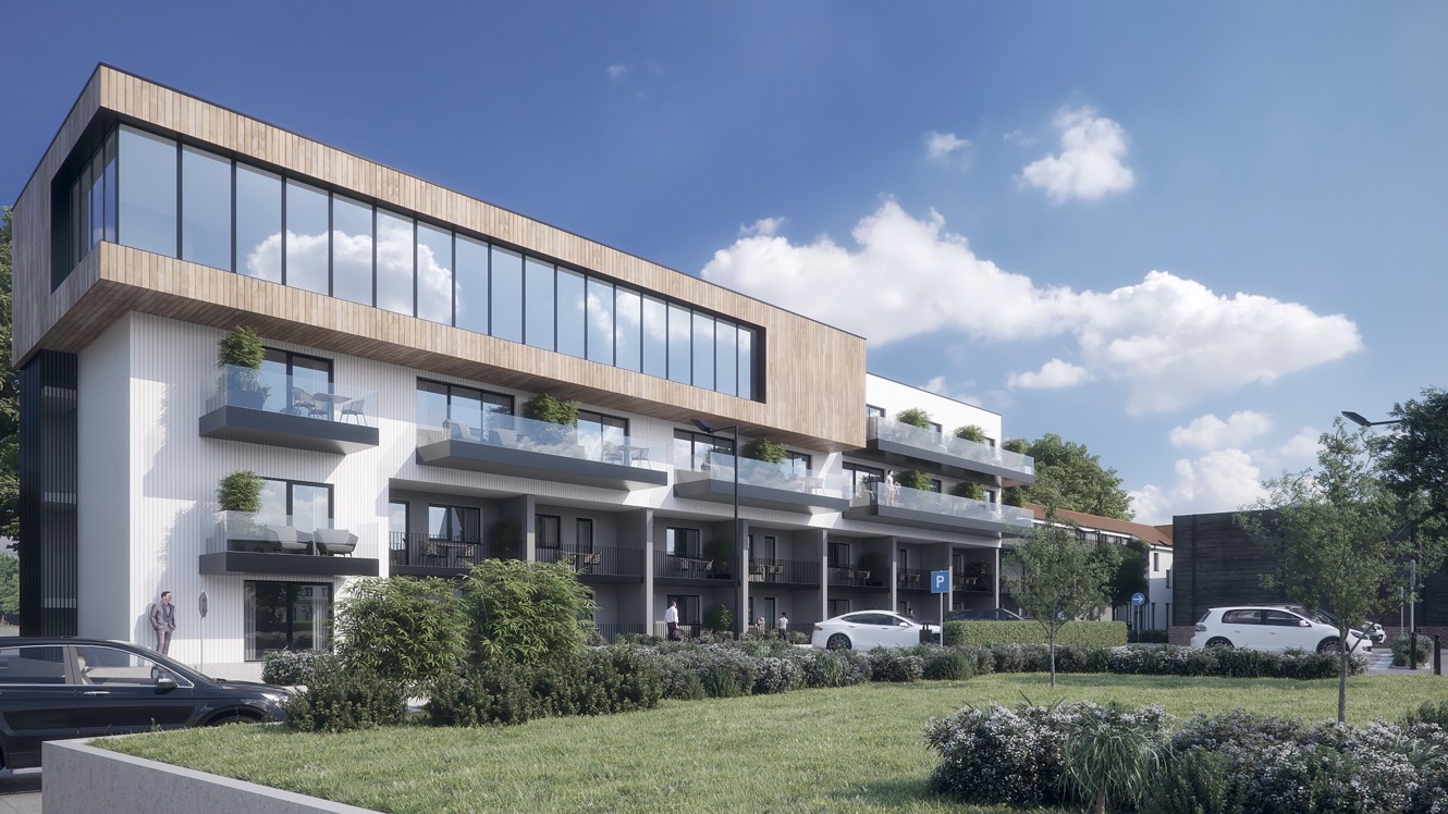 Aminess hotel exterior with modern building and spacious terraces