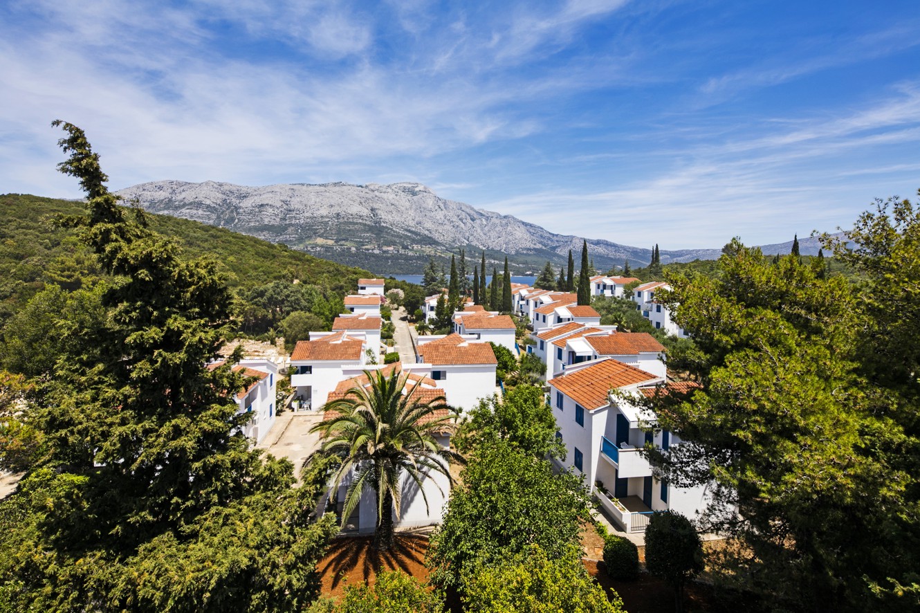Aerial view of the Aminess Vival Port9 Residence.