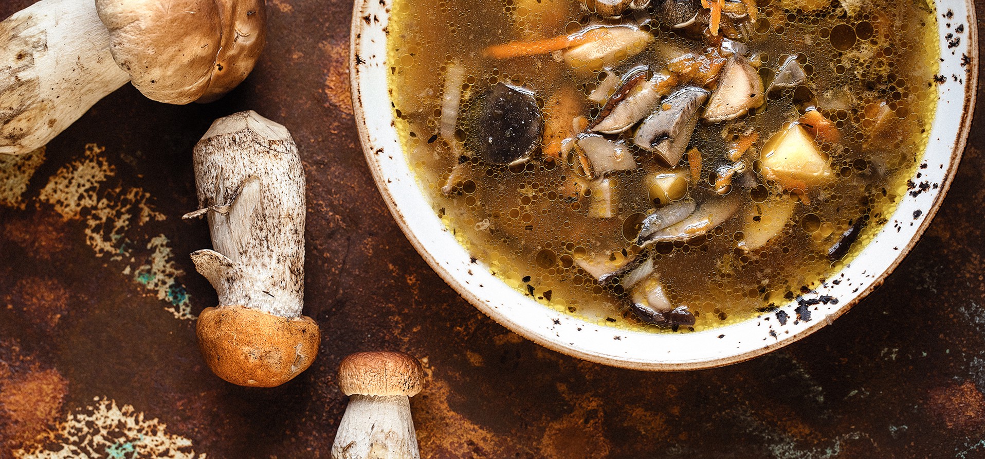 Mushroom soup as a traditional dish from the forests of Karlovac
