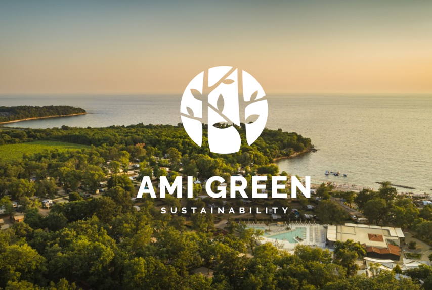 ESG vizual Aminess Hospitality Groupa s prirodom, morem i Ami Green održivim identitetom.