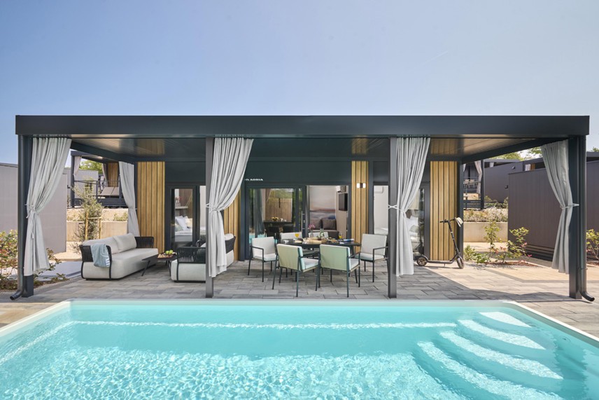 Amber Sea Luxury holiday home with private pool at Aminess Atea Camping Resort.