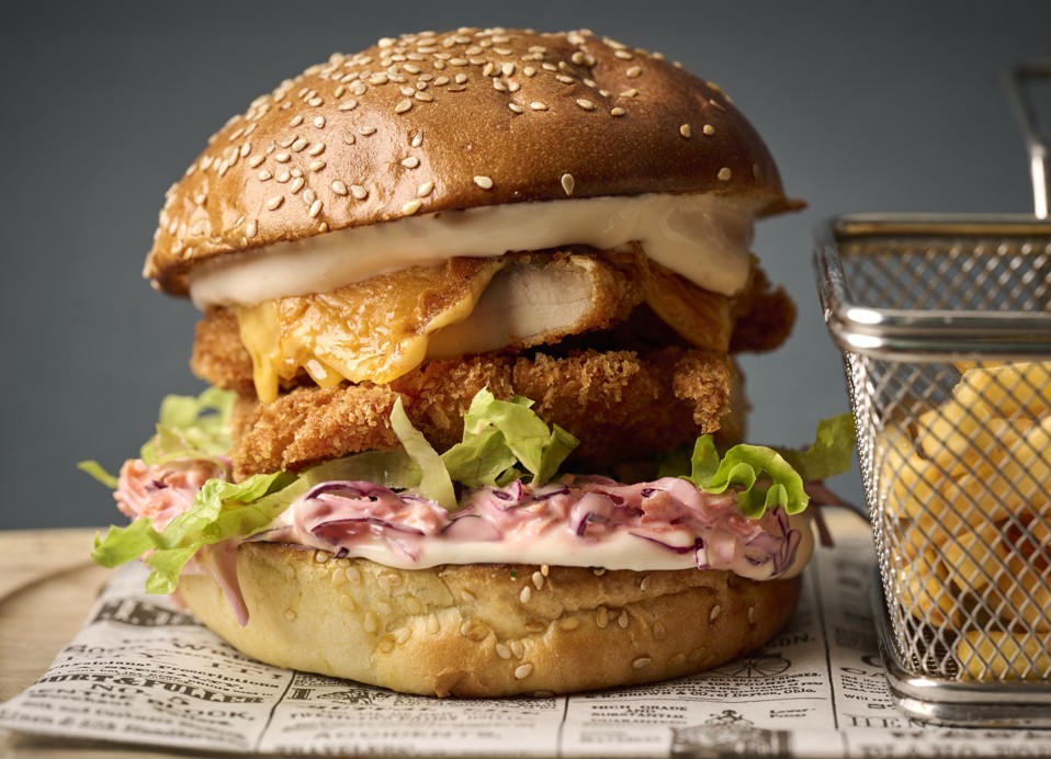 Burger from the Punto Mare bar at Aminess Planet Camping Sirena, Novigrad, Croatia