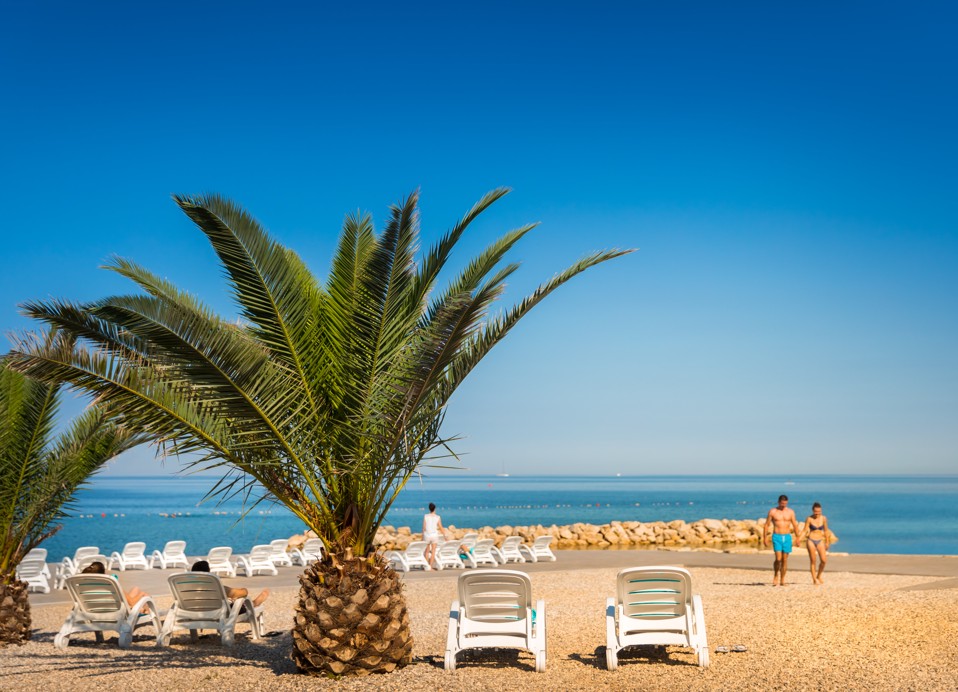 Palm plaža u Aminess Planet Camping Maravea, Novigrad