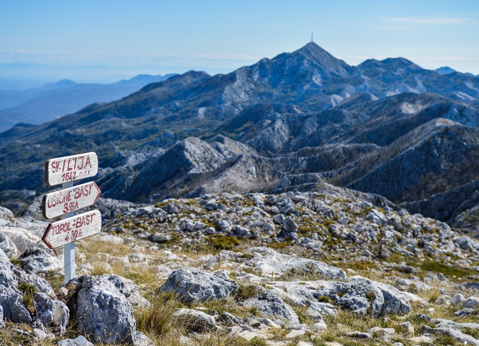 In cima alla montagna Biokovo, Makarska.