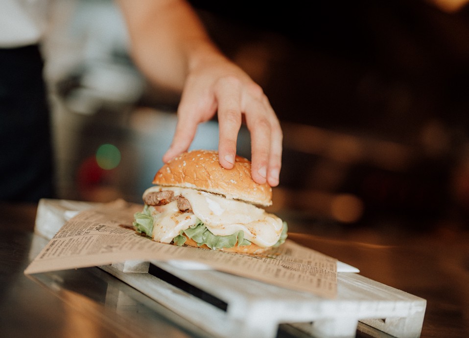 Oleandar bar cheeseburger at Aminess Planet Camping Sirena, Novigrad, Croatia