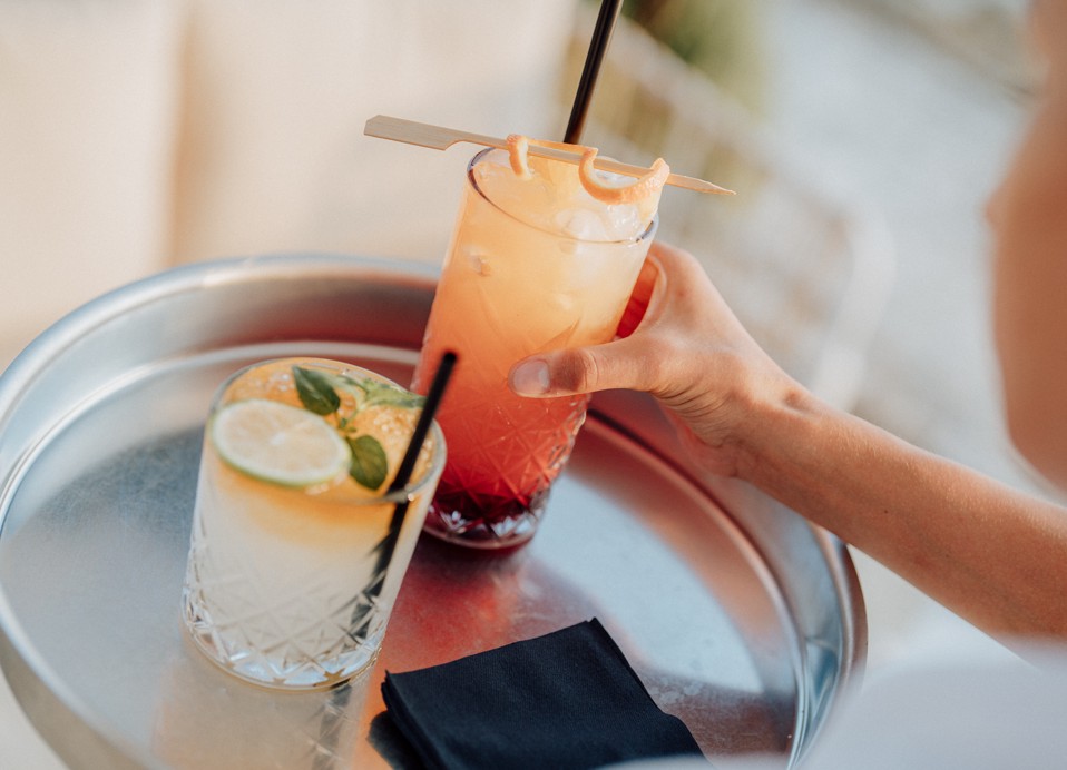 Cocktails from the Oleandar bar at Aminess Planet Camping Sirena, Novigrad, Croatia