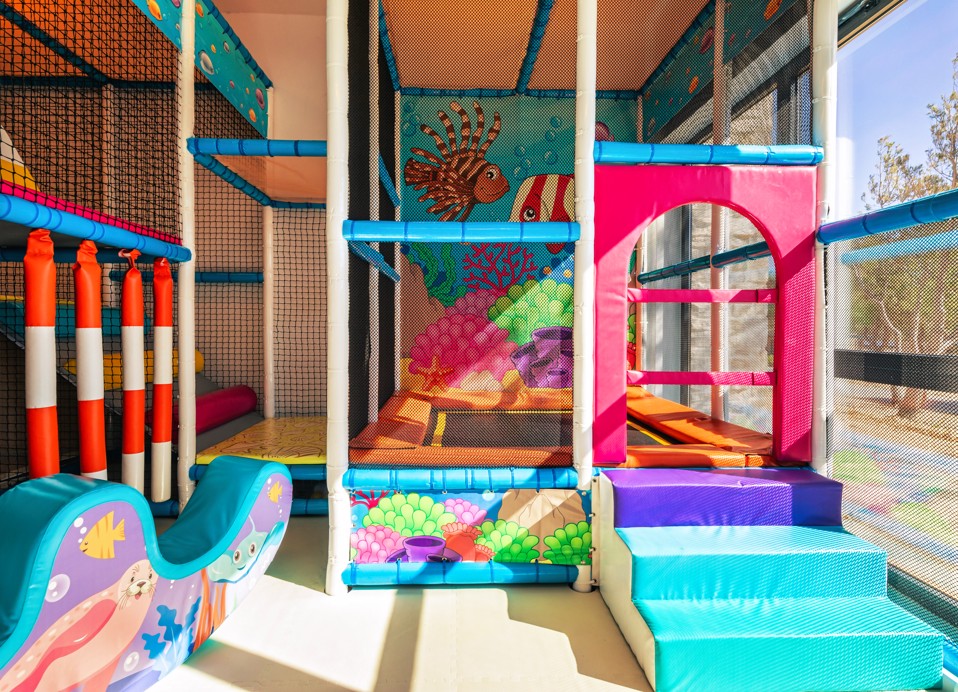 Children's fun corner in Mirami fun klub at Aminess Style Camping Avalona resort.