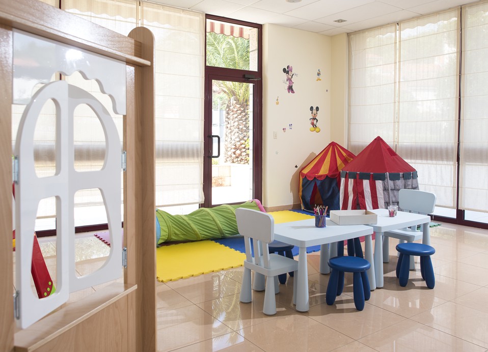 Interior playroom within Maradiso Marko Polo by Aminess featuring variaty games for kids.
