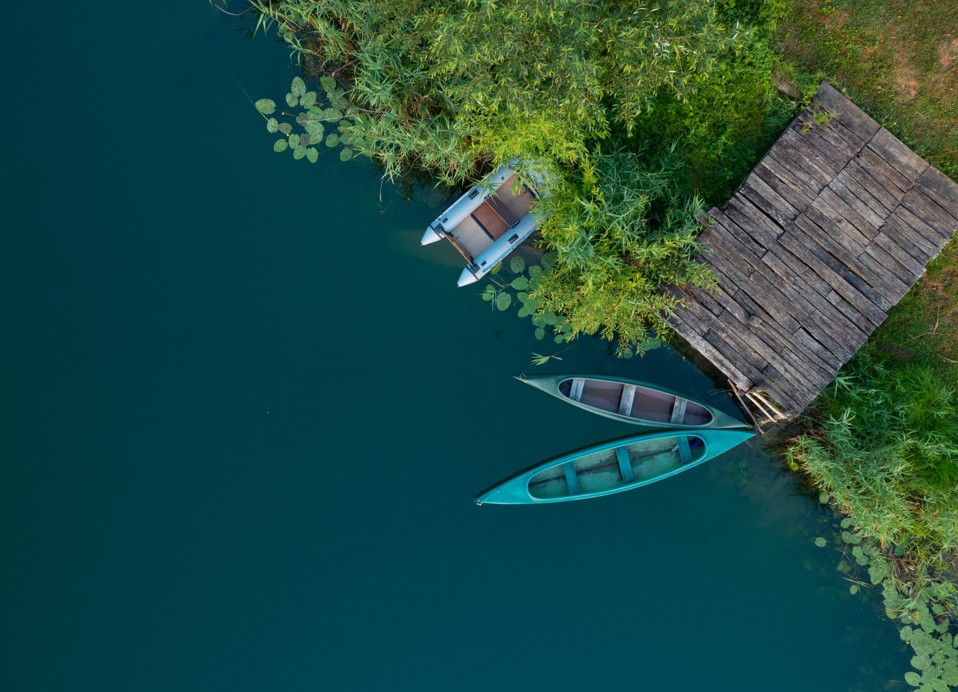 Boats by the Mrežnica in Duga Resa, source Turistička zajednica Karlovačke županije.