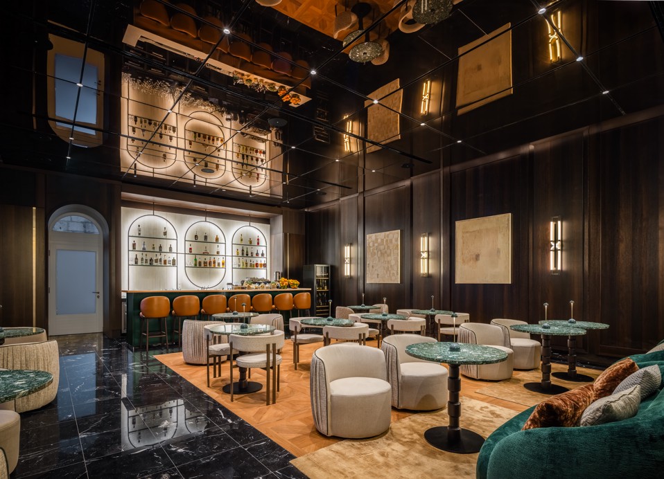 Interior of the Seven Seas bar at Younique Korcula Heritage Hotel.