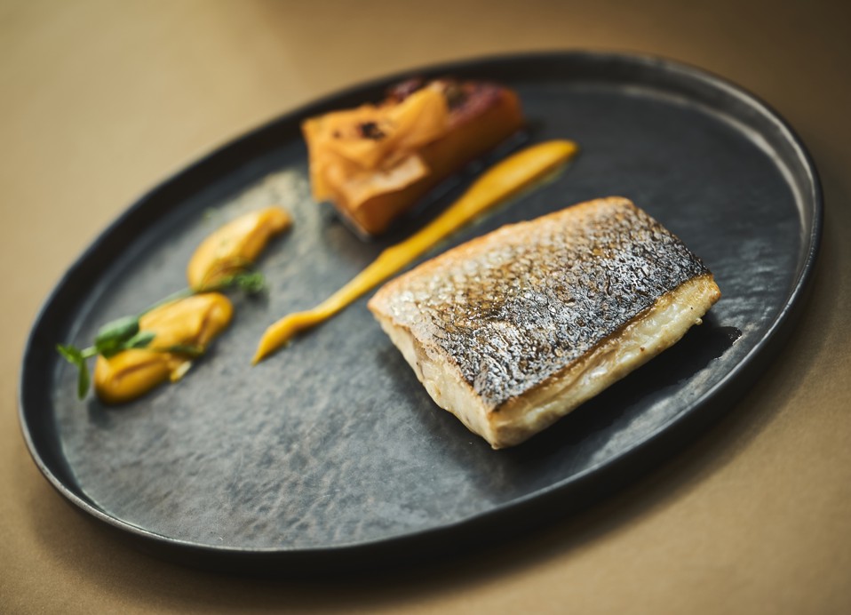 Fish plate from the Oliveto restaurant at Aminess Planet Camping Sirena, Novigrad, Croatia