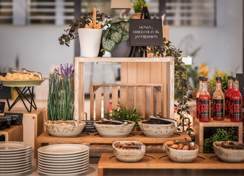 Dettaglio del buffet della colazione al ristorante Unico