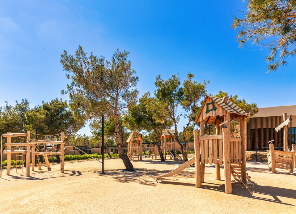 Outdoor playground for children in Aminess Style Camping Avalona resort.