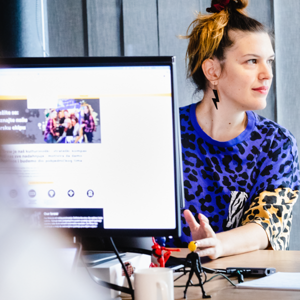 Shape designer talking