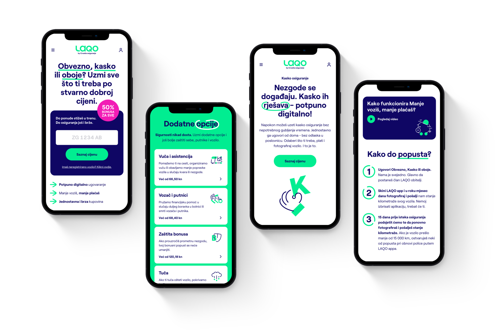 Shape LAQO different screens