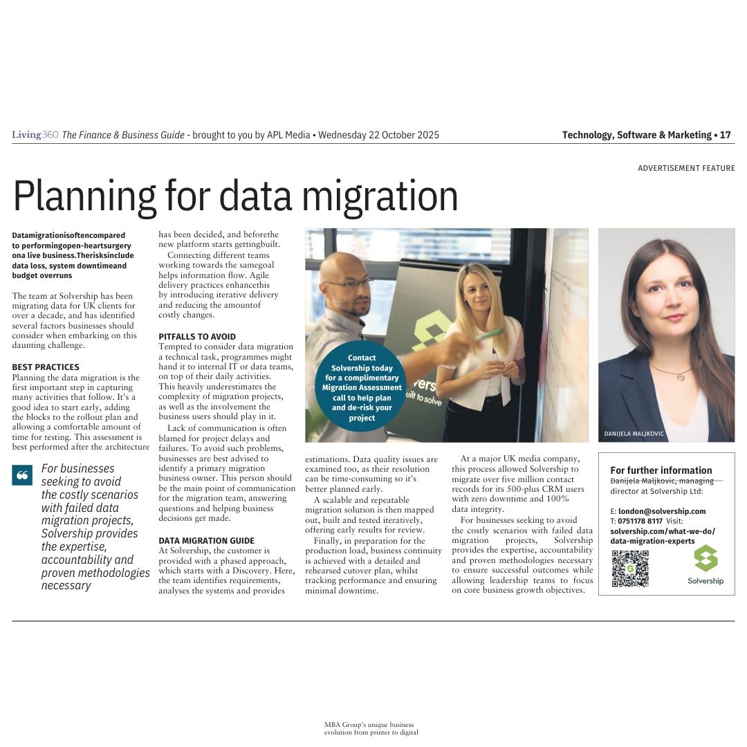 Data Migration Telegraph article