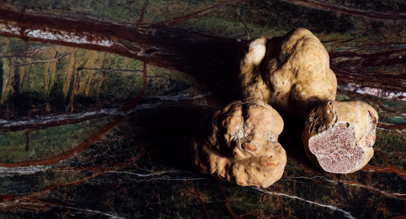 Nahaufnahme von Trüffeln